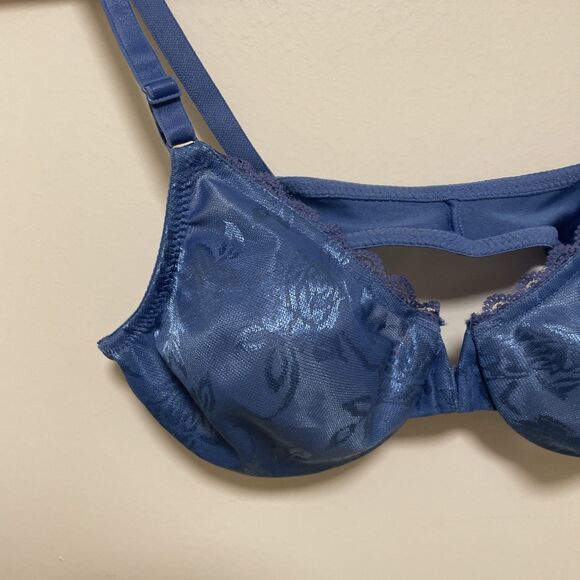 Vintage Bestform Bra 36b Unlined Blue Underwire Front Closure - Picture 2 of 7